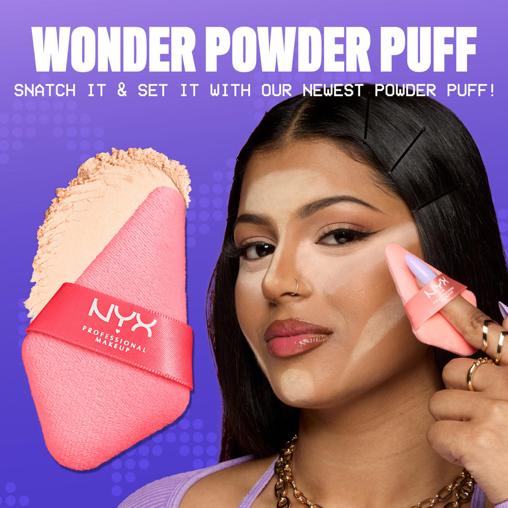 NYX Wonder Setting Puff flat side application for even coverage