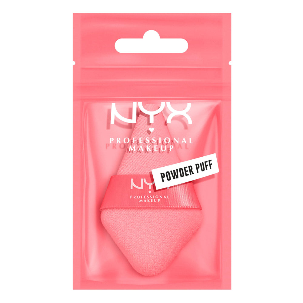 NYX Wonder Setting Puff usage guide demonstrating step-by-step application