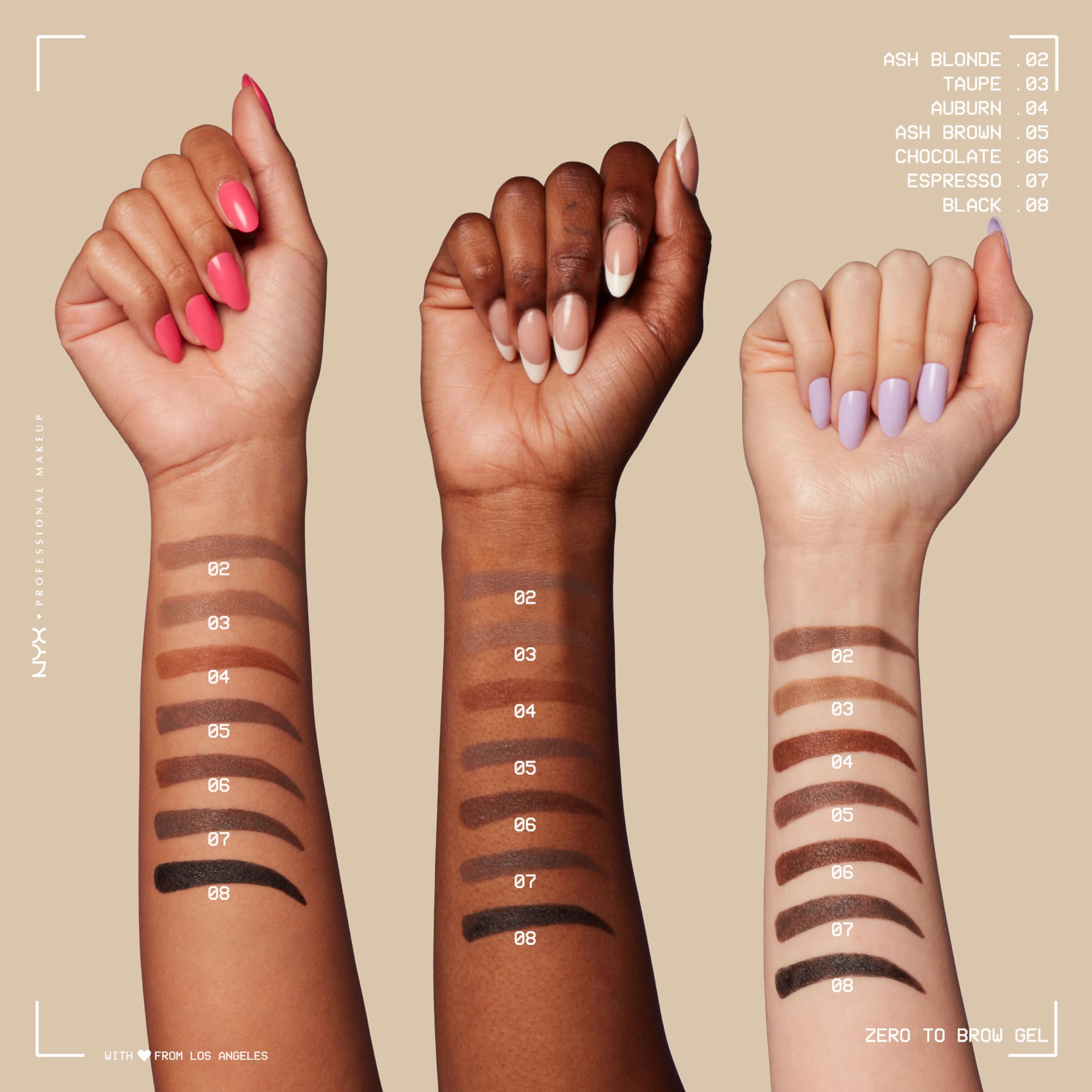 NYX PROFESSIONAL MAKEUP Zero to Brow diseño dual para mayor versatilidad.