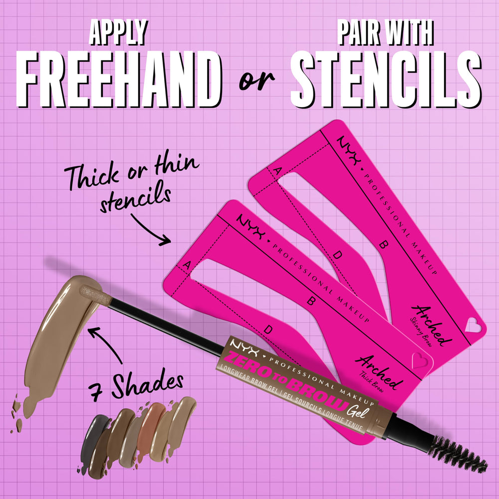 NYX PROFESSIONAL MAKEUP Zero to Brow resistente a la transferencia para cejas definidas.