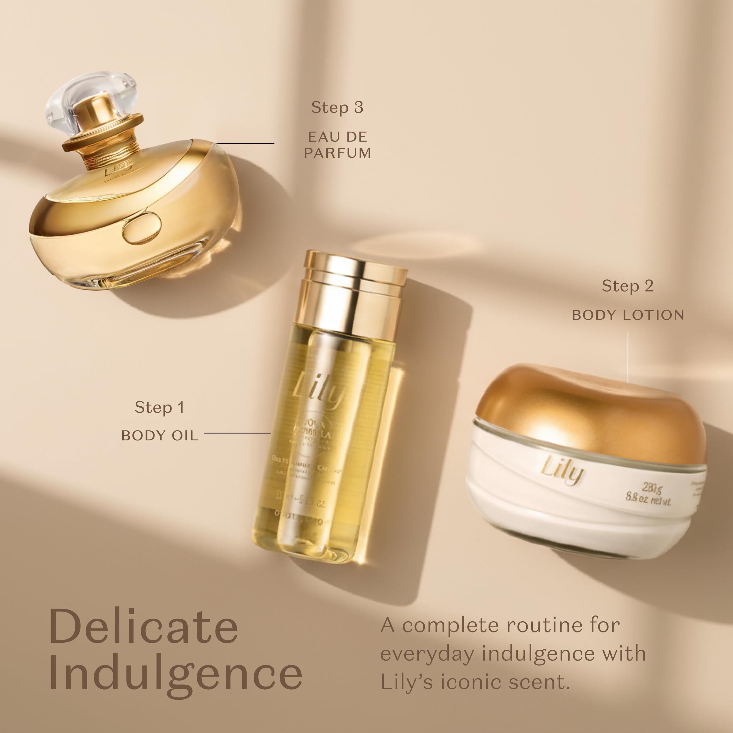 O Boticário Lily Body Oil close-up texture after application