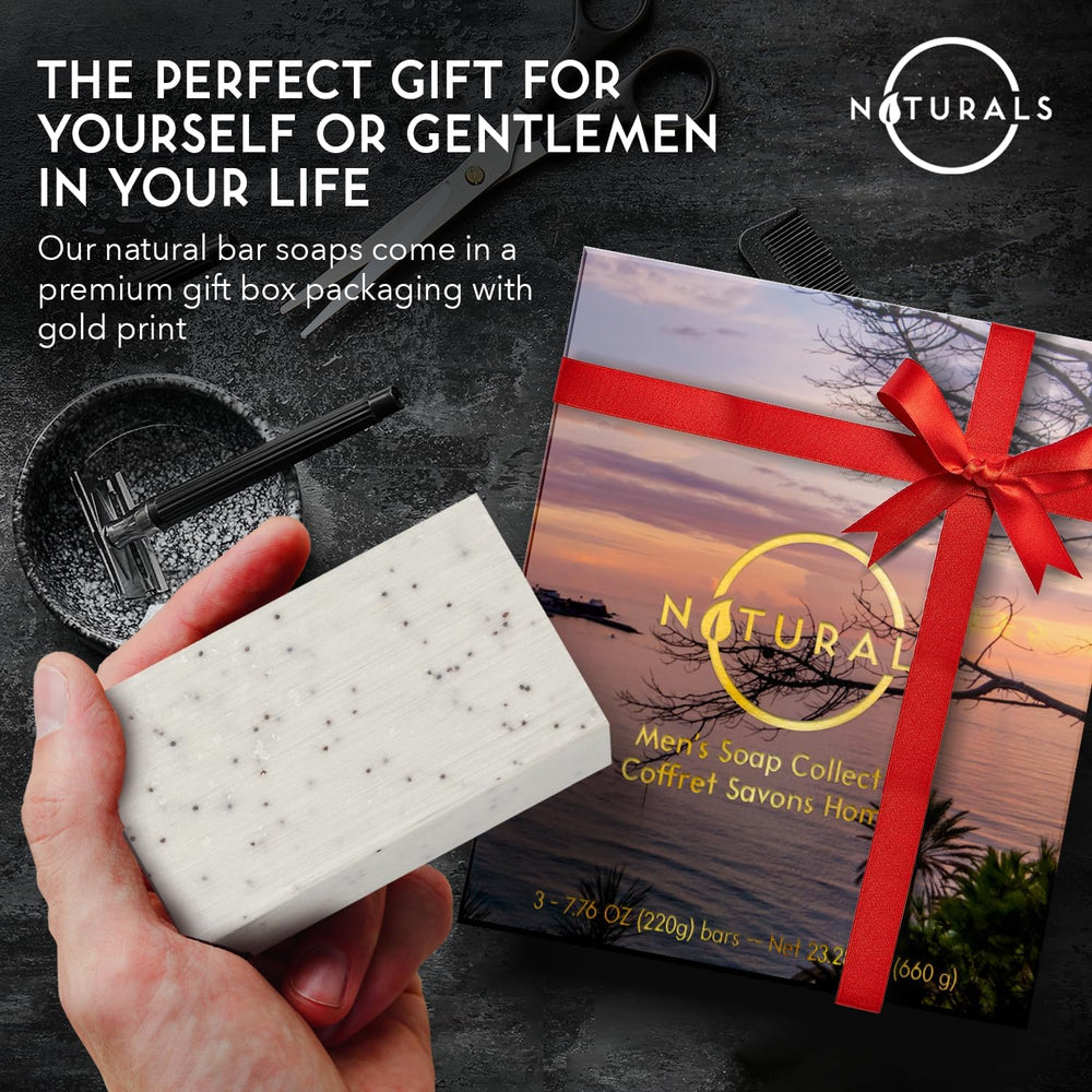 O NATURALS barra artesanal hecha a mano, regalo ideal para caballeros