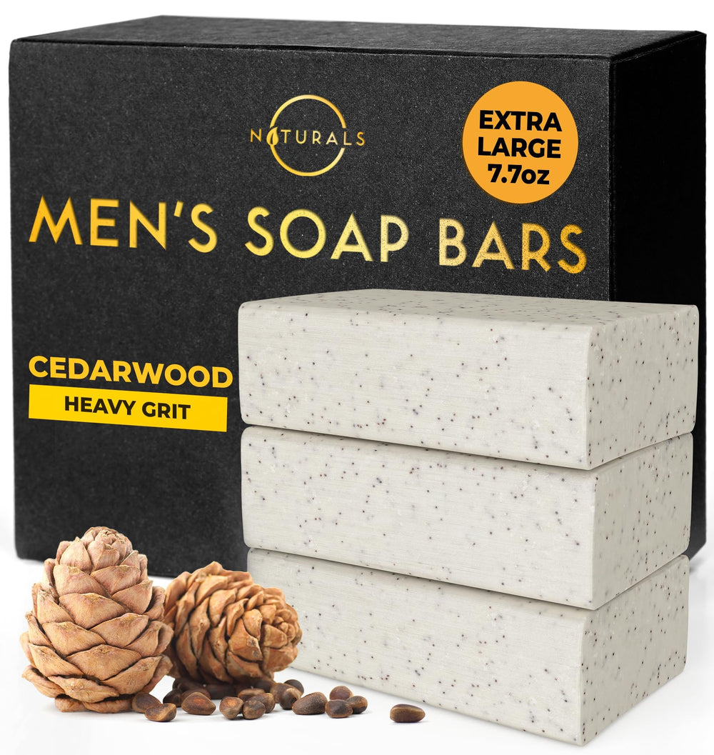 O NATURALS barra exfoliante cedro para cara, aroma vigorizante y piel suave