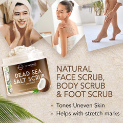 O Naturals Exfoliante, textura de sal marina para renovar piel áspera