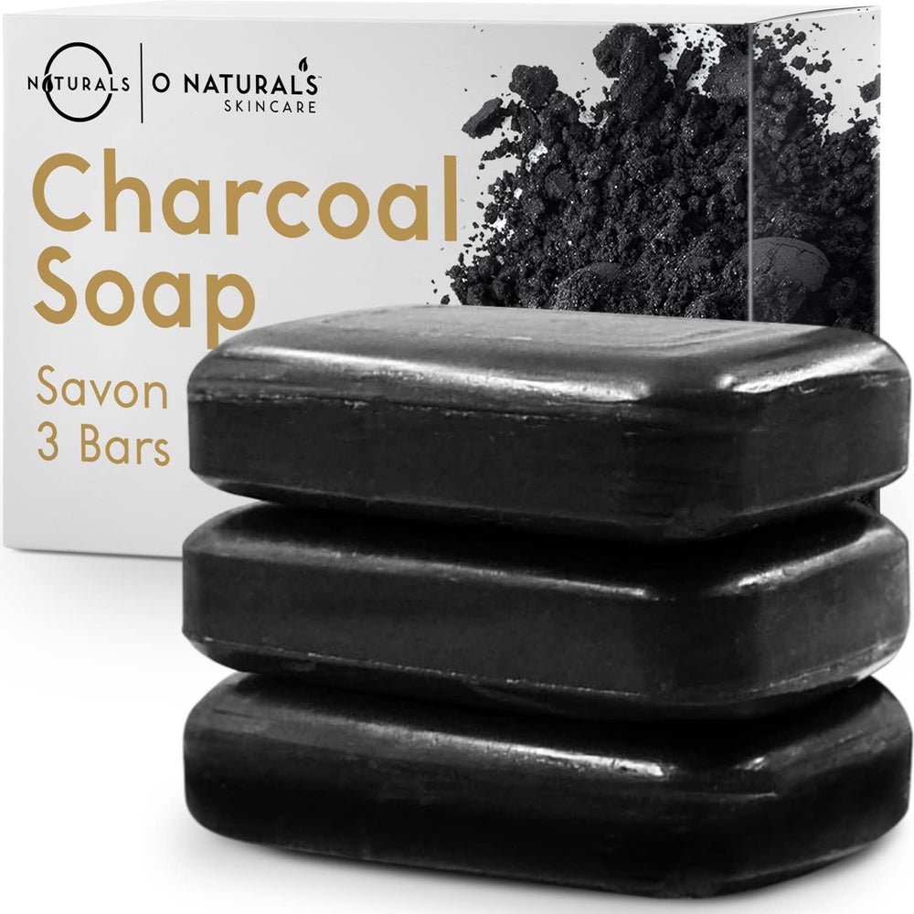 Jabón O Naturals con carbón activado, conjunto de regalo para limpieza profunda de poros.