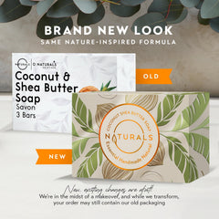 O Naturals primer plano de textura cremosa de jabón.