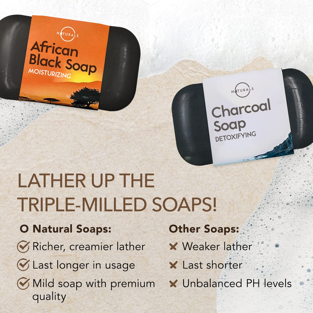 Barra triple milled de O NATURALS con textura refinada para pieles.