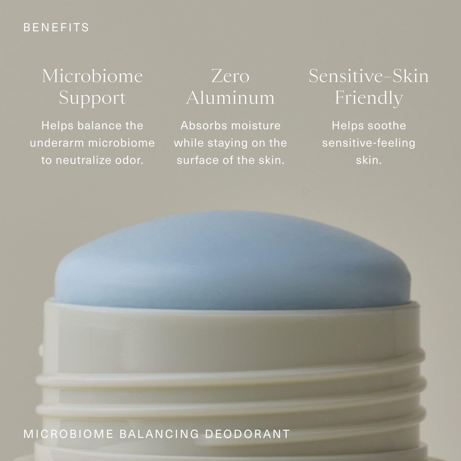 Oak Essentials blue tansy deodorant close-up highlighting calming scent and clean formula.