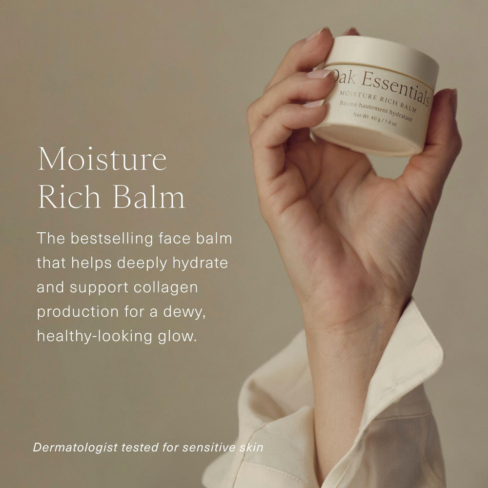 Balm melting into oil in hand for quick hydration.