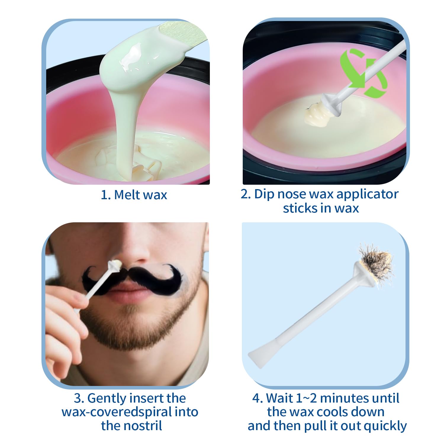 OAKEER premium ABS material ensures non-toxic, safe nasal grooming.