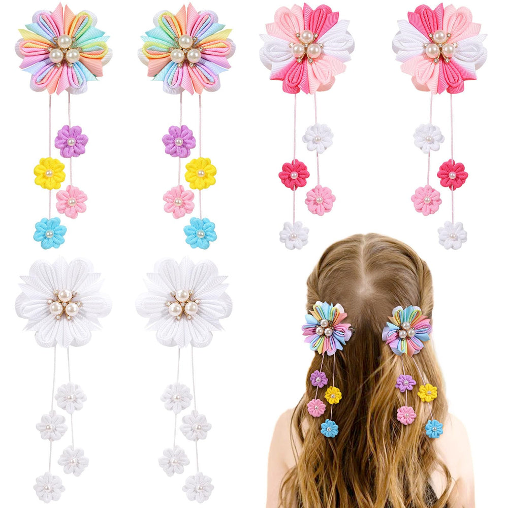 OAOLEER broches florales: conjunto de 6, ideal para peinados duraderos en niñas