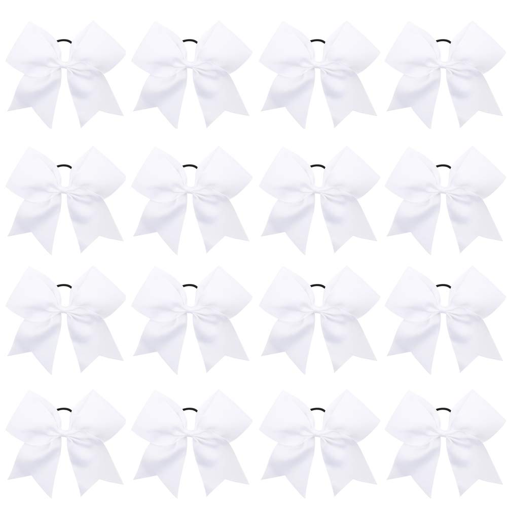 OAOLEER large 8-inch cheer bow with ponytail holder for secure sports hair.