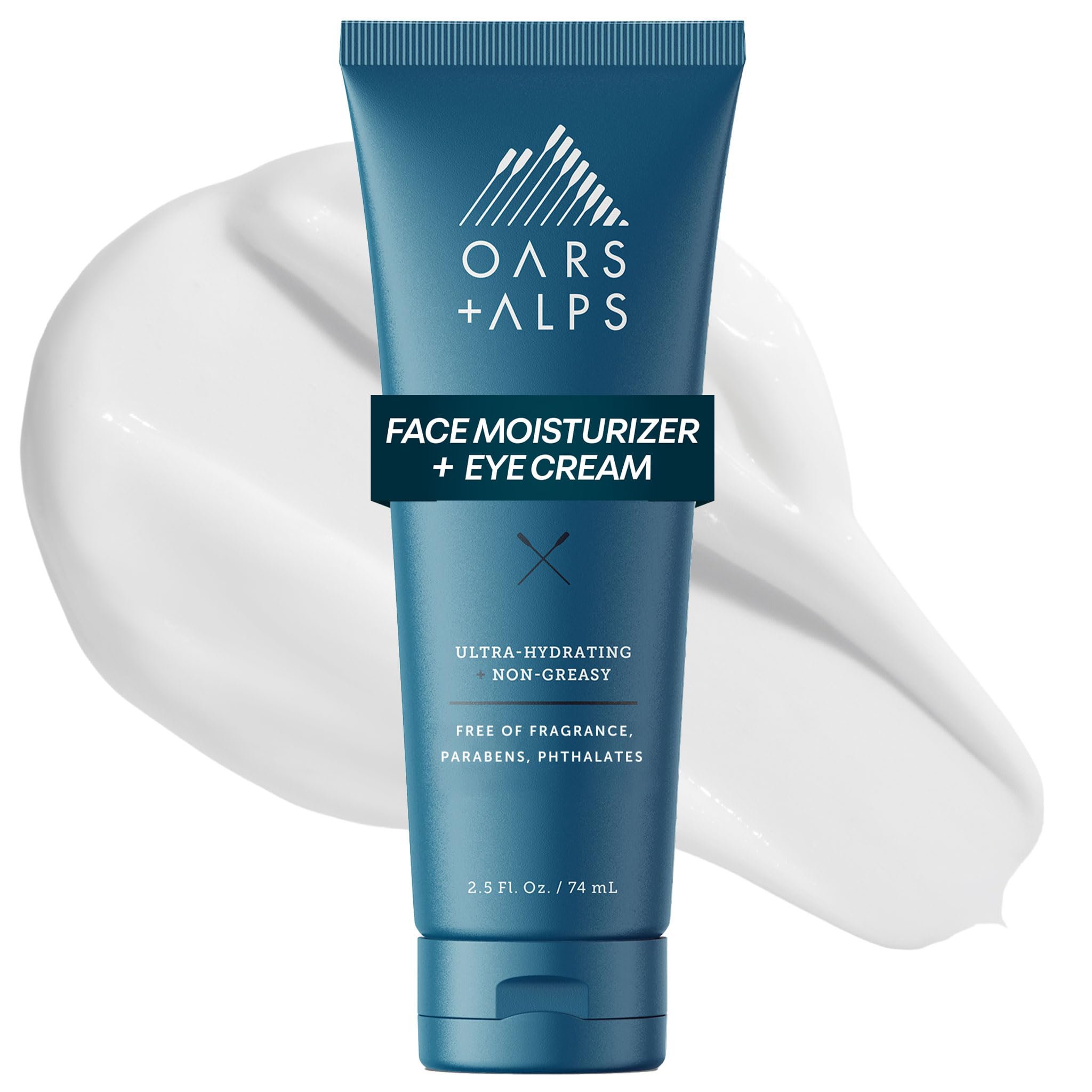 Oars + Alps crema facial 2 en 1 para ojos y rostro, hidratación suave.