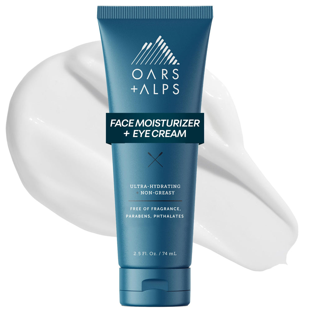 Oars + Alps crema facial 2 en 1 para ojos y rostro, hidratación suave.