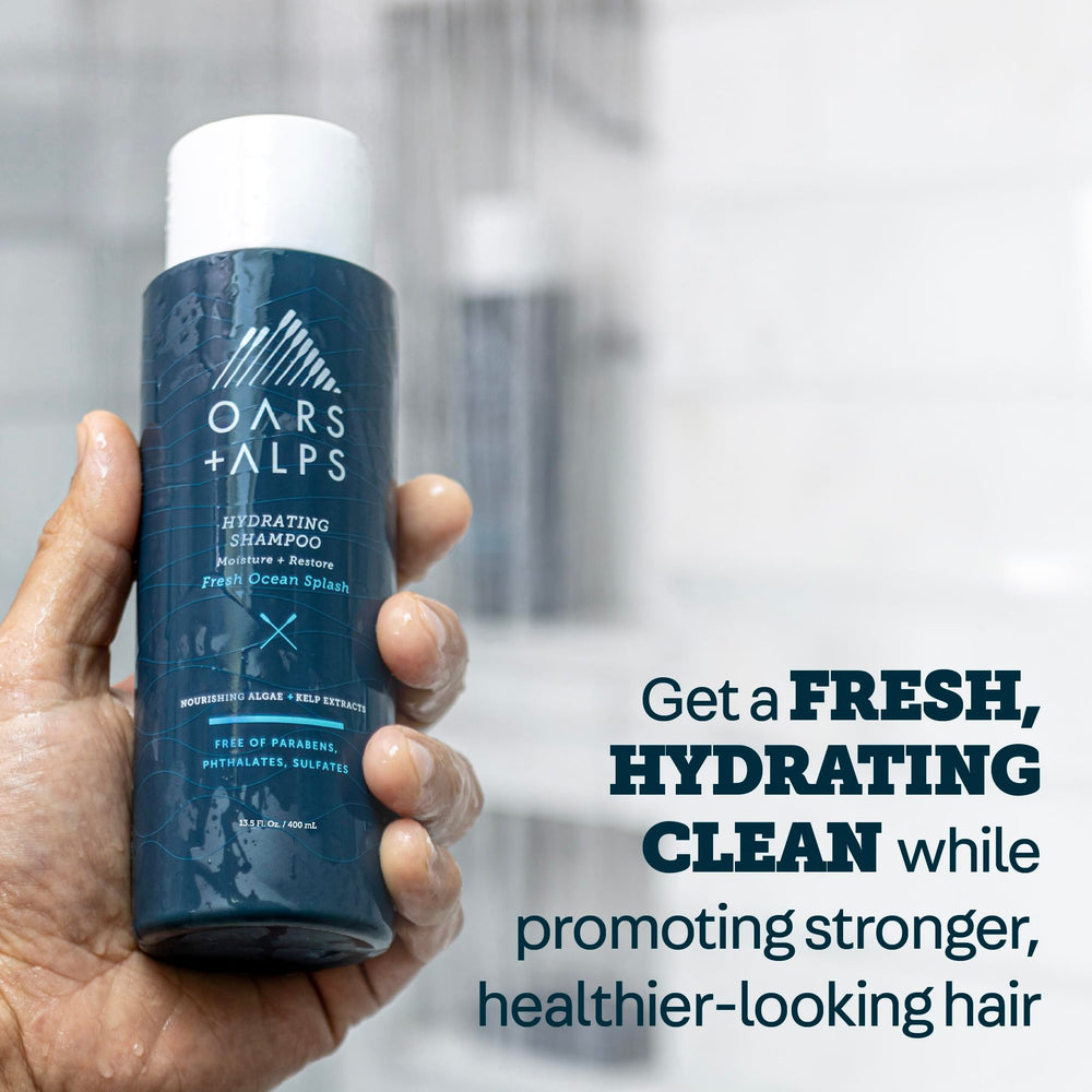 Oars + Alps conditioner silky gloss application for smooth, nourished hair.
