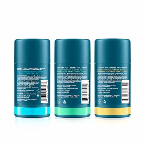 Oars + Alps deodorant clear application close-up showing rapid drying.
