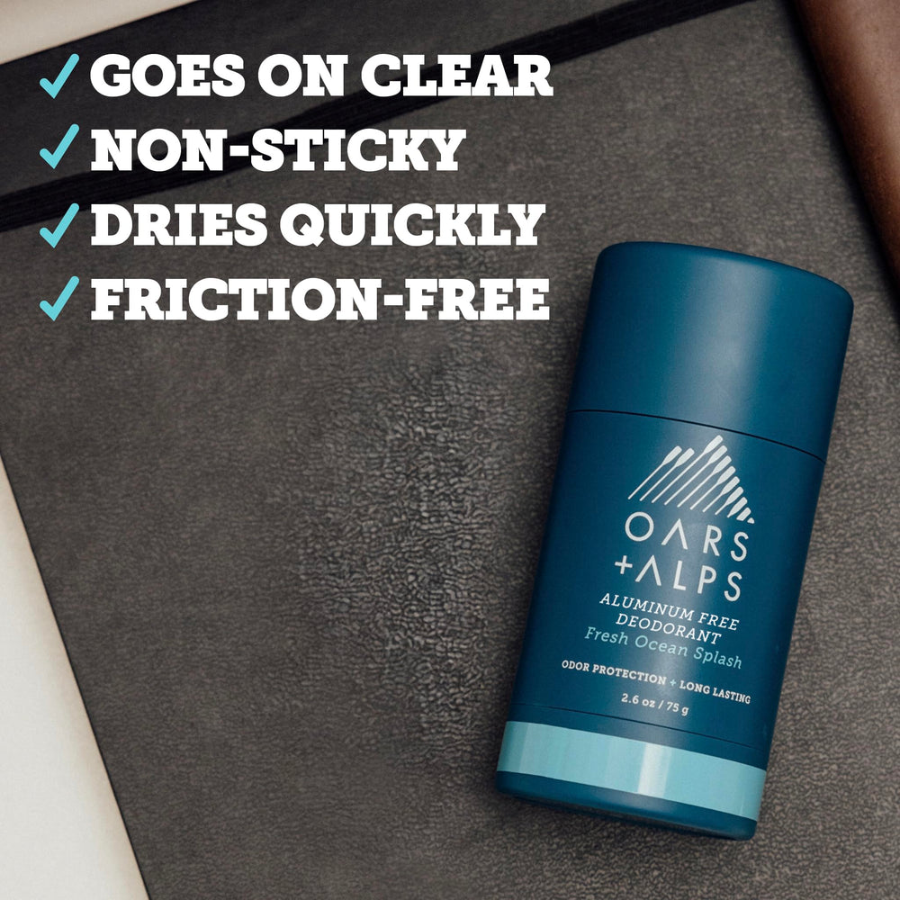 Oars + Alps aluminum-free formula reduces irritation while staying fragrance-friendly.