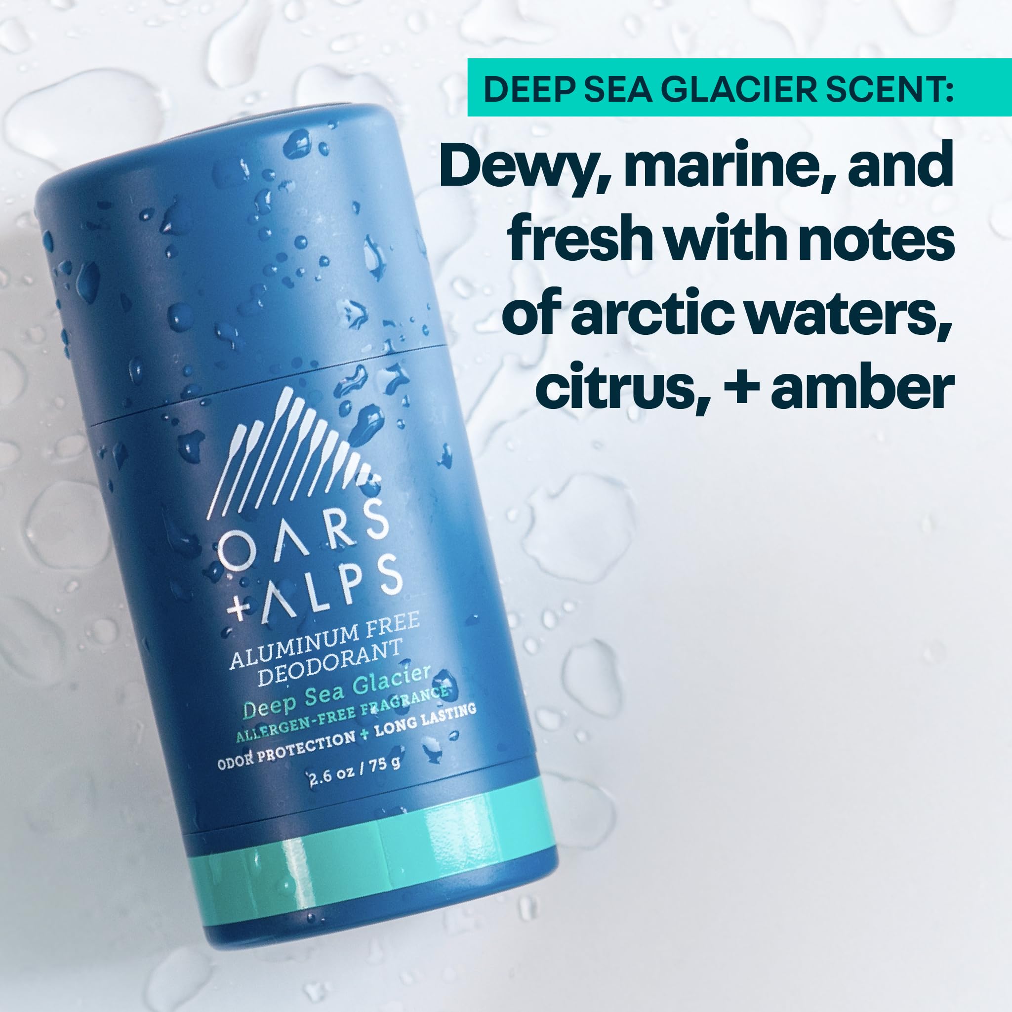 Oars + Alps Deep Sea Glacier fragrance with fresh ocean notes