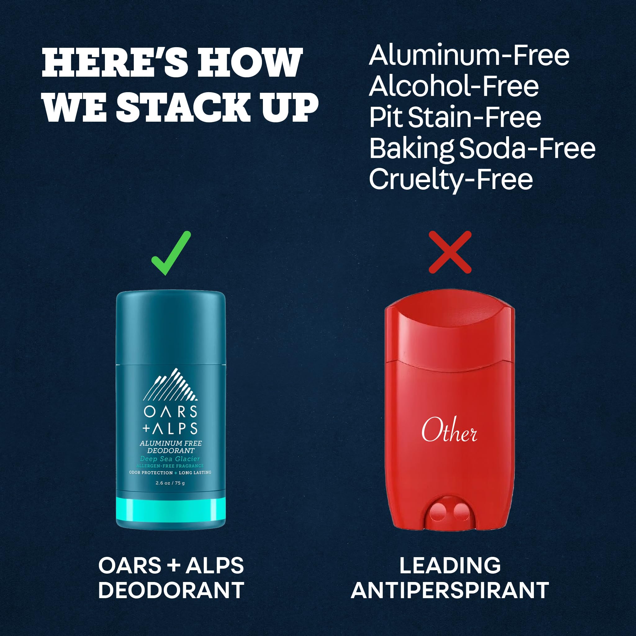 Oars + Alps vegan, cruelty-free deodorant ingredients list