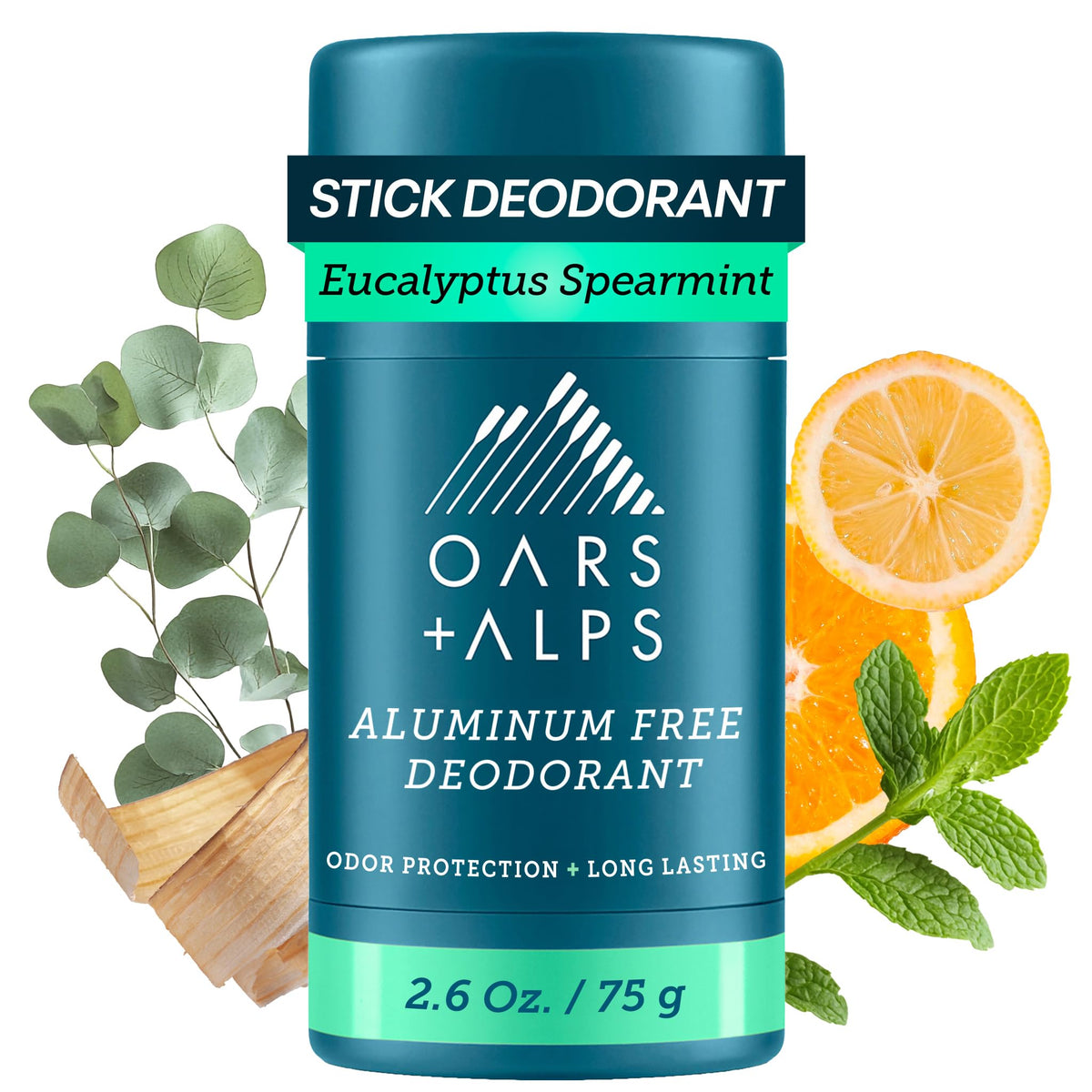 Oars + Alps desodorante sin aluminio, aplicación clara para evitar manchas en prendas.
