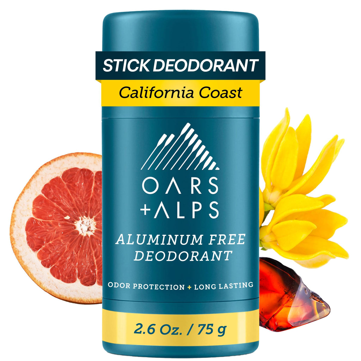 Oars + Alps desodorante sin aluminio en botella frontal para uso diario