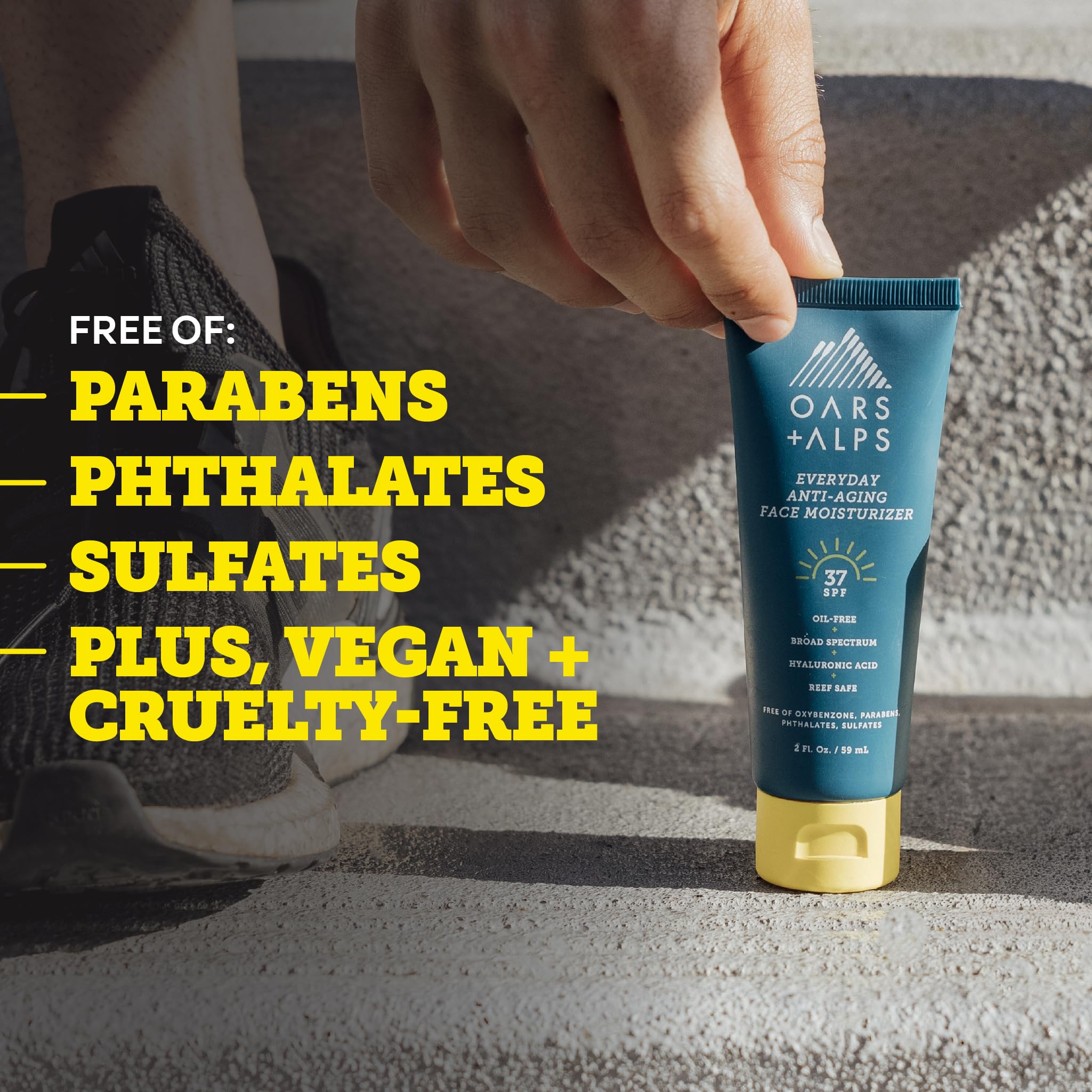 Oars + Alps envase vegano y libre de crueldad para rutina responsable