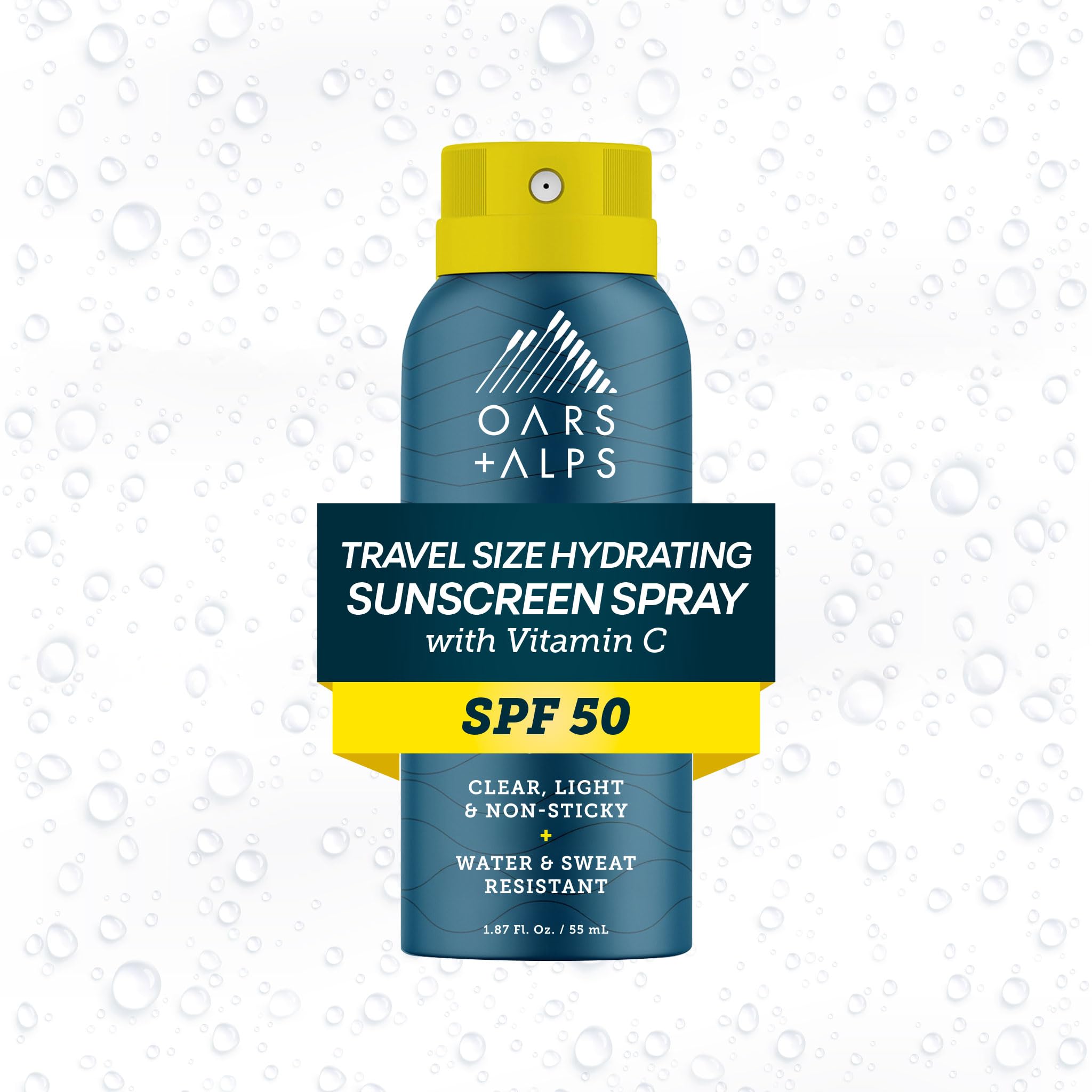 Oars + Alps SPF 50 spray para rostro y cuerpo, protección rápida.