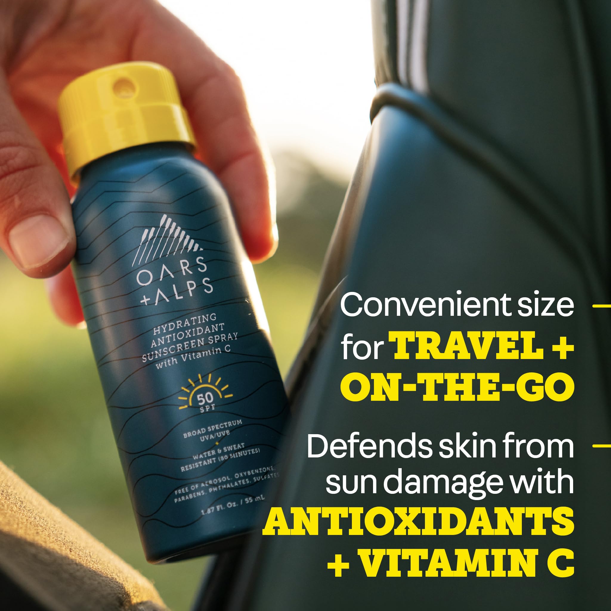 Oars + Alps non-greasy formula with Alpine Caribou Moss for hydration.