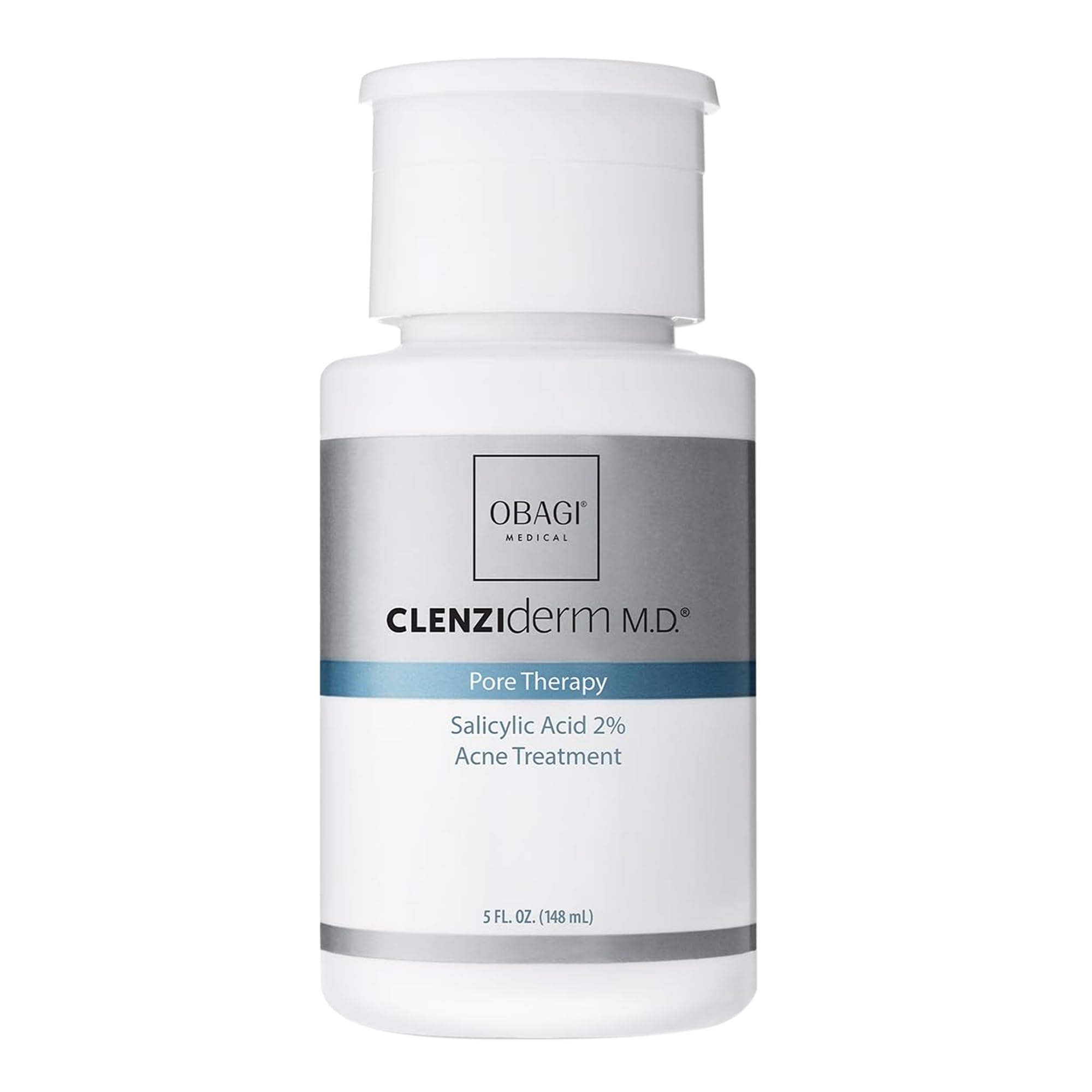Obagi CLENZIderm M.D. Pore Therapy bottle for pore cleansing and oil balance.
