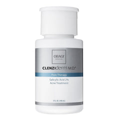 Obagi CLENZIderm M.D. Pore Therapy bottle for pore cleansing and oil balance.