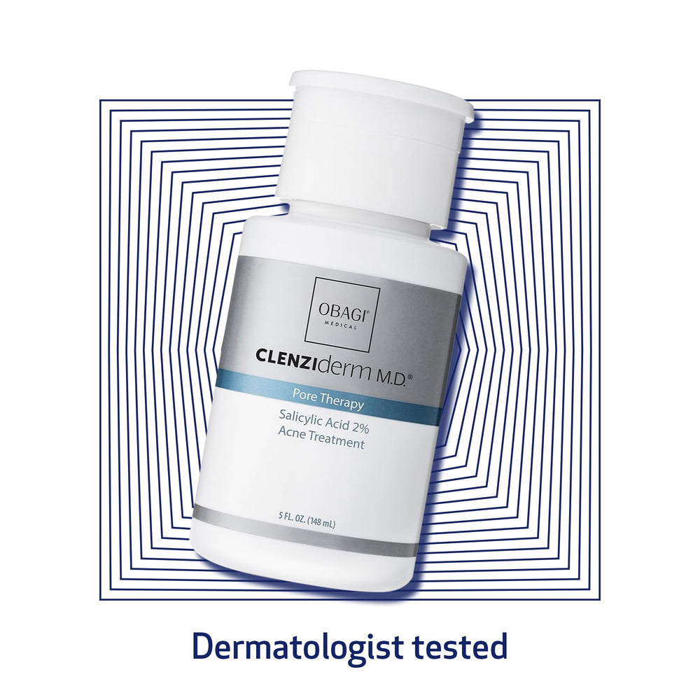 Obagi CLENZIderm M.D. Pore Therapy bottle with clear branding.