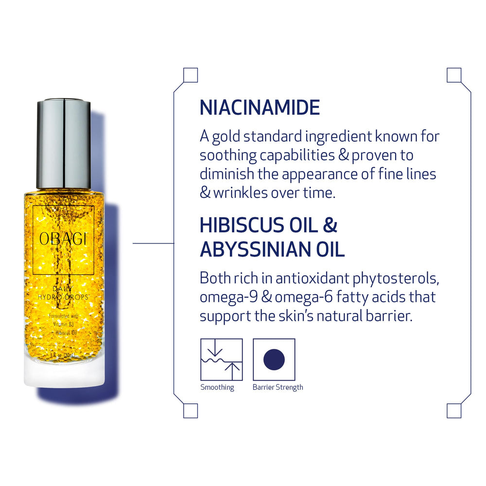 Obagi Daily Hydro-Drops Abyssinian oil close-up for nourishing care