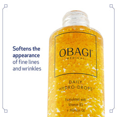 Obagi Daily Hydro-Drops liquid close-up ready to absorb on skin