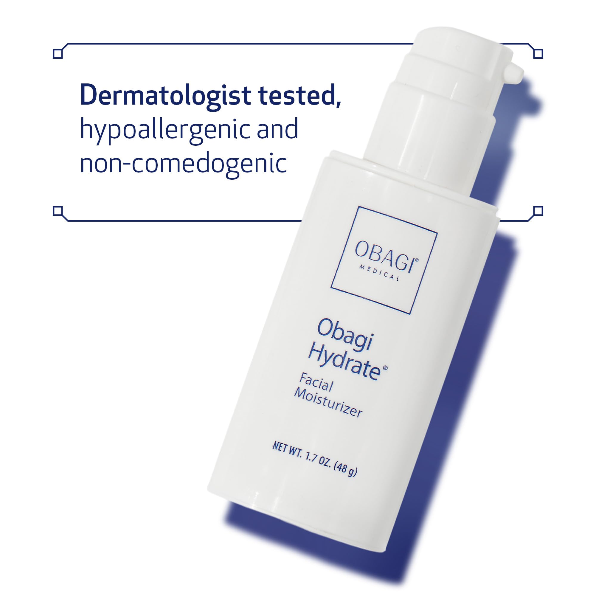 Obagi Hydrate 2-pack packaging highlighting nourishing ingredients.