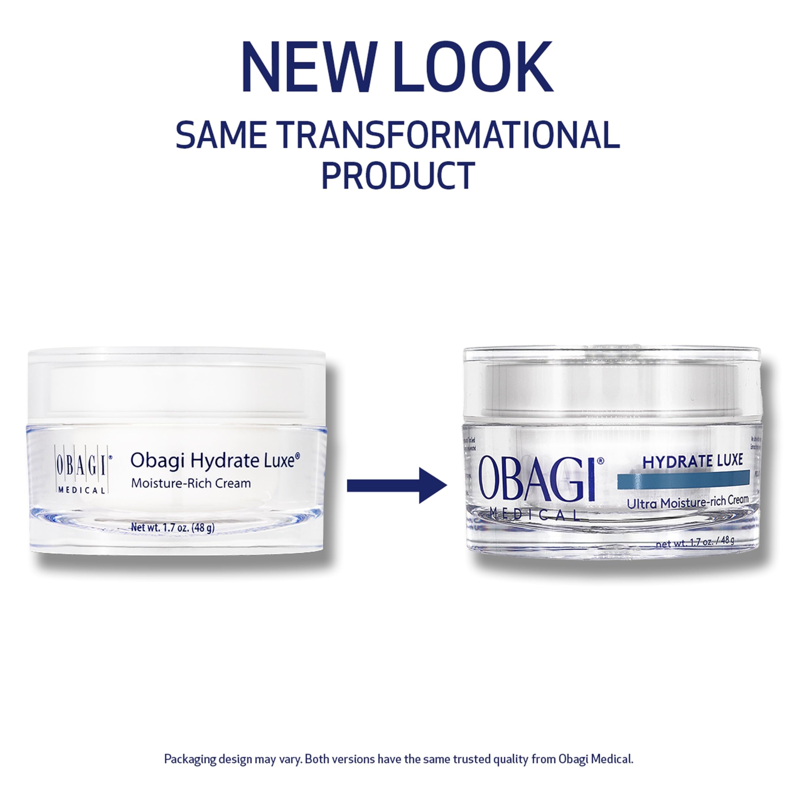 Obagi Hydrate Luxe balm-jar-closeup showing luxurious texture for deep moisturization.