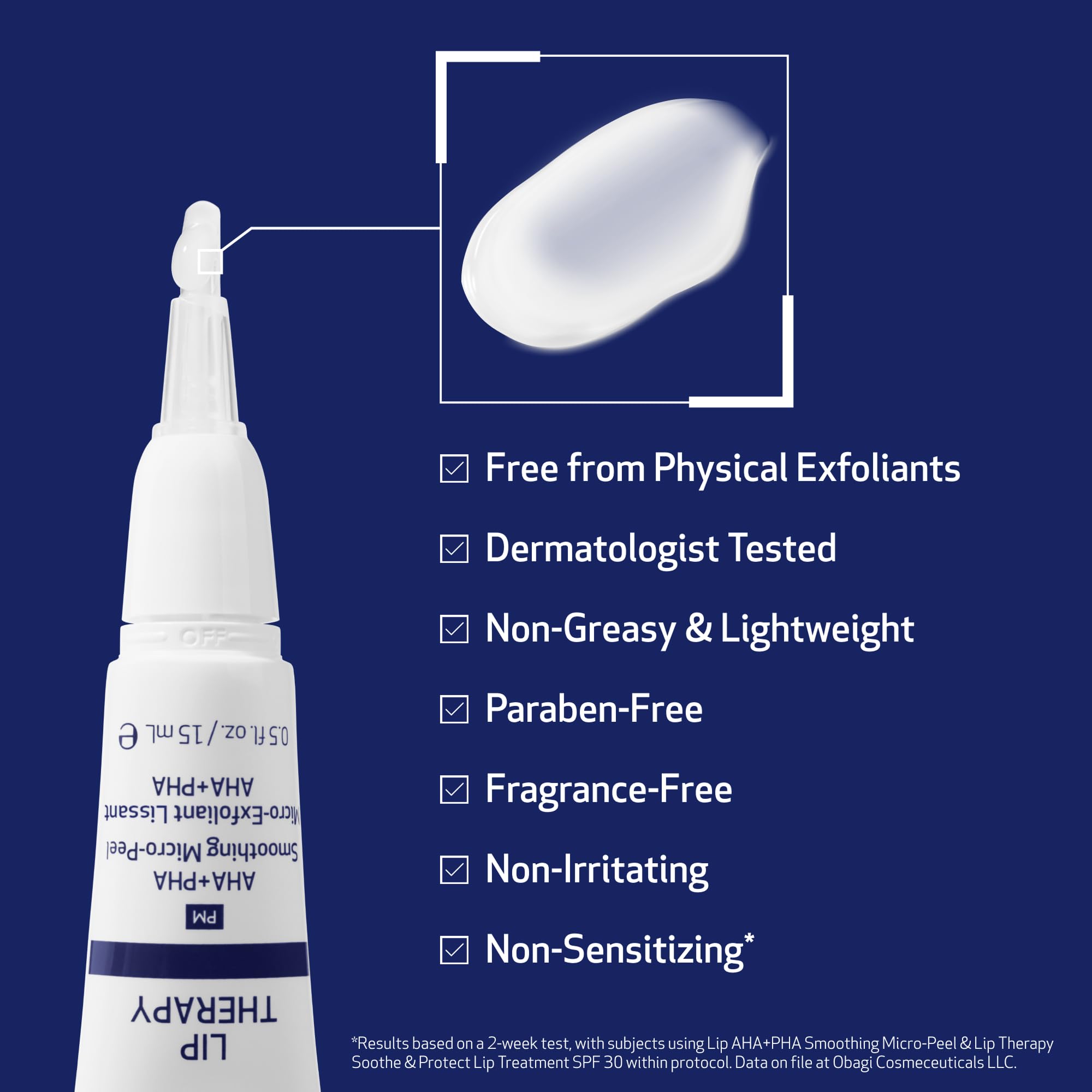 Soft, smooth lips after nightly Obagi Lip Therapy use