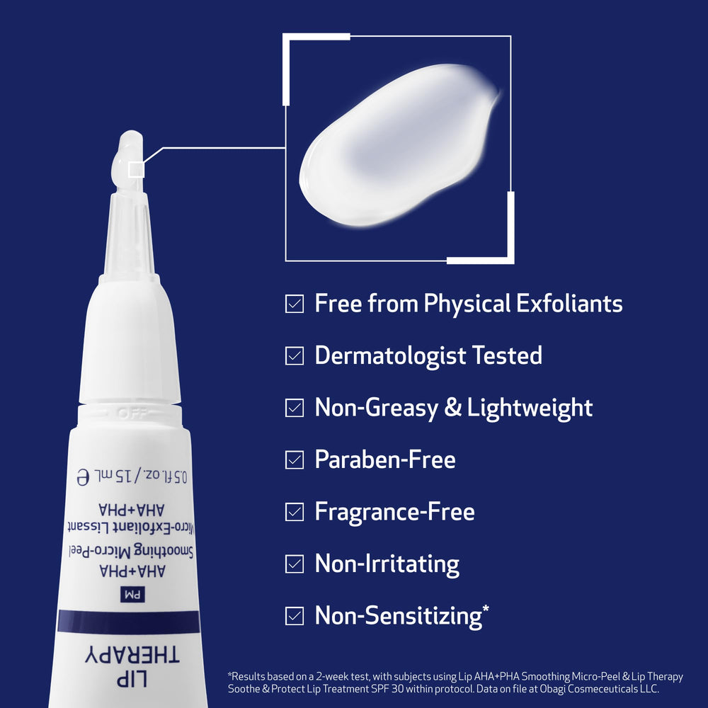 Soft, smooth lips after nightly Obagi Lip Therapy use
