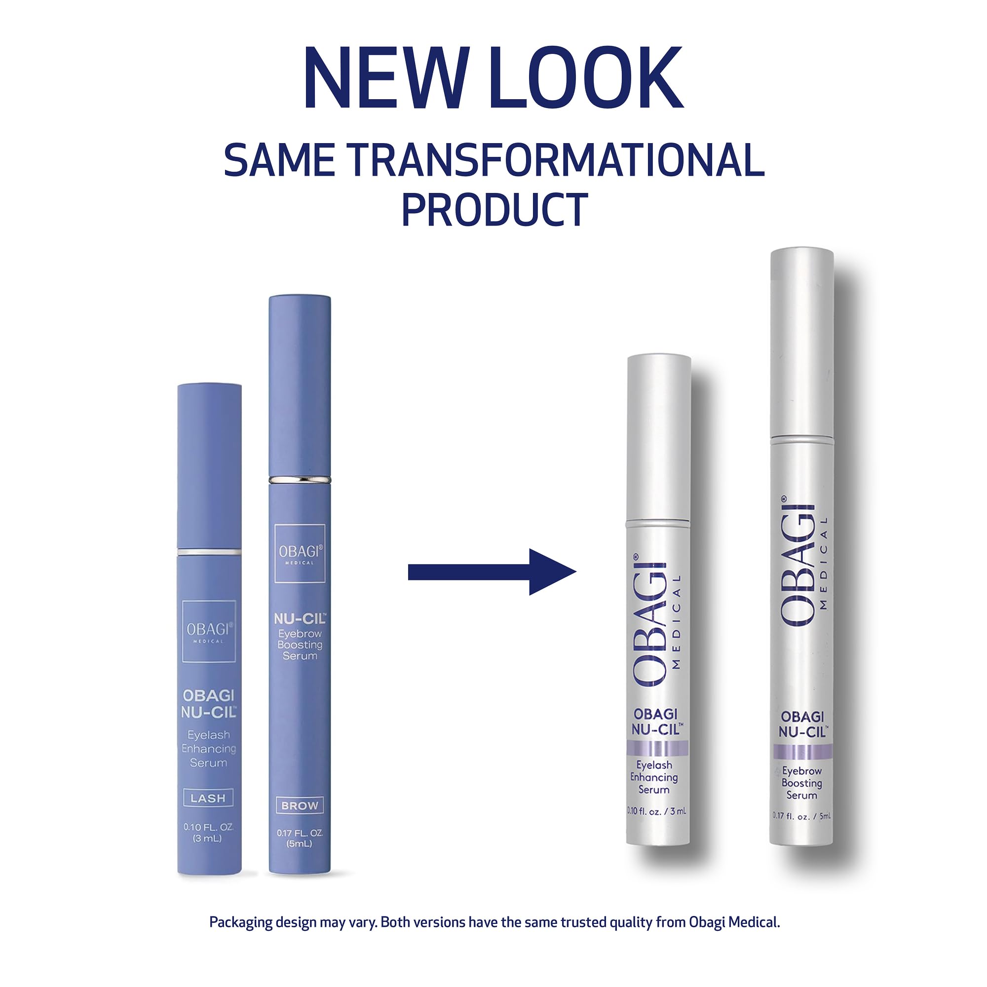 Obagi Nu-Cil eyelash serum applicator wand ready for precise application.