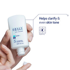 Obagi Nu-Derm Blend Fx jar emphasizes arbutin and vitamin C for skin clarity