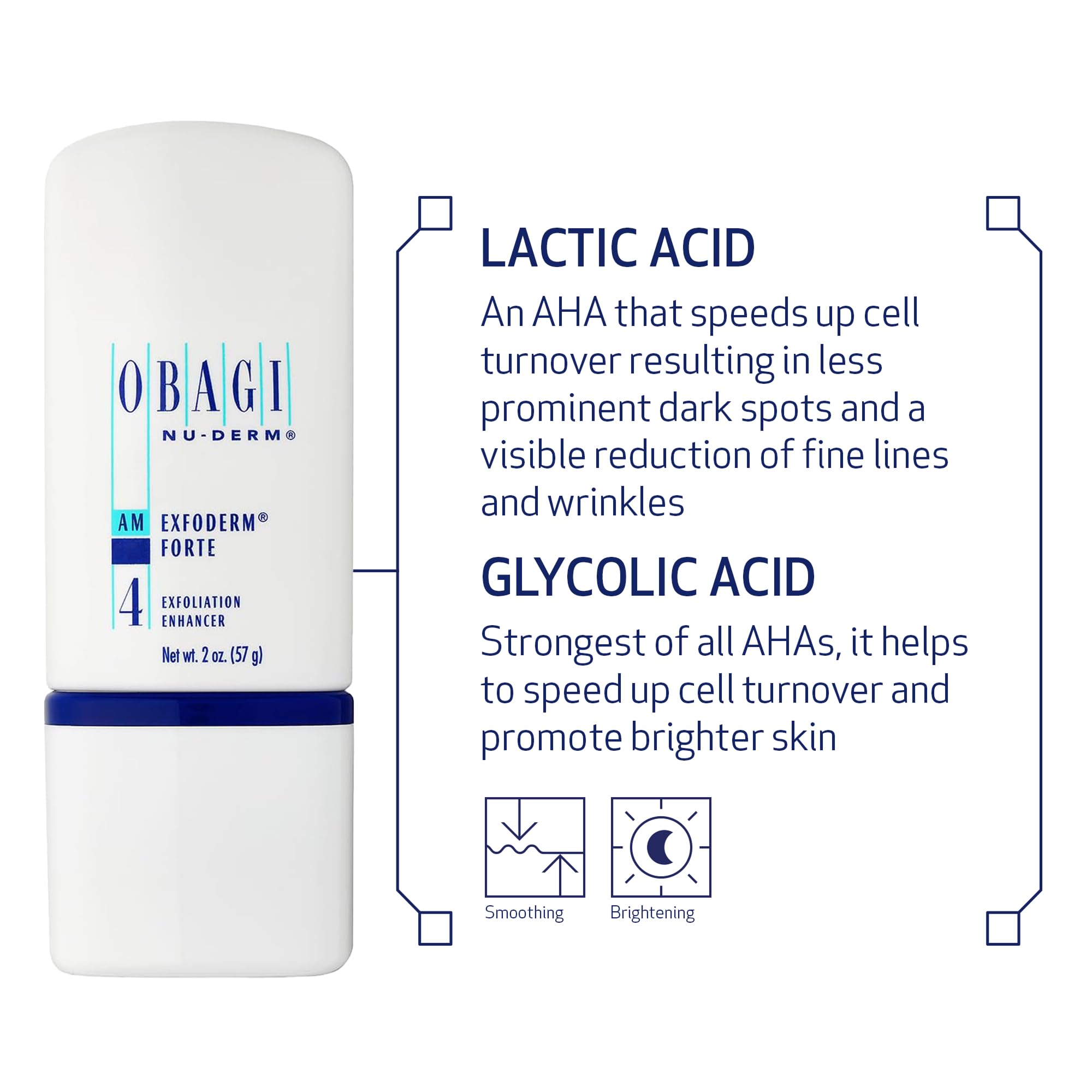 Lactic acid in Exfoderm Forte helps refine texture and brightness.