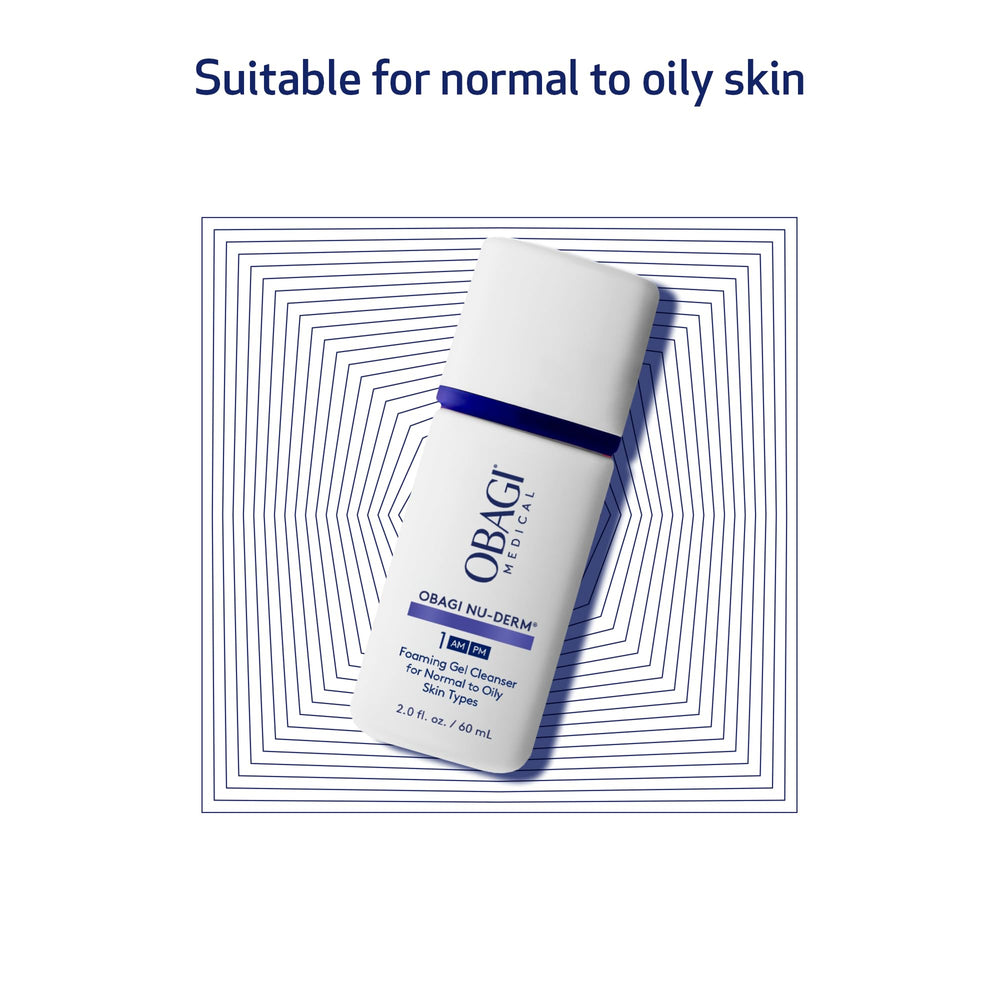 Obagi Nu-Derm Foaming Gel after-cleanse skin feel delivers refreshed look.