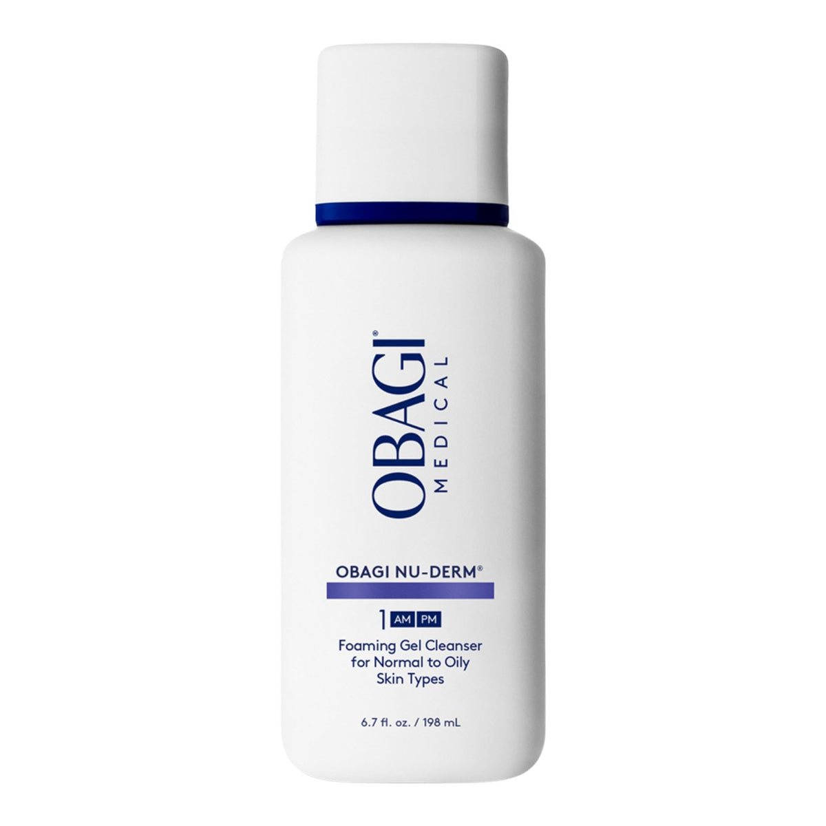 Obagi Nu-Derm Foaming Gel Cleanser bottle ready for a refreshing daily cleanse.