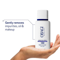 Obagi Nu-Derm Gentle Cleanser used in daily routine for clean skin.
