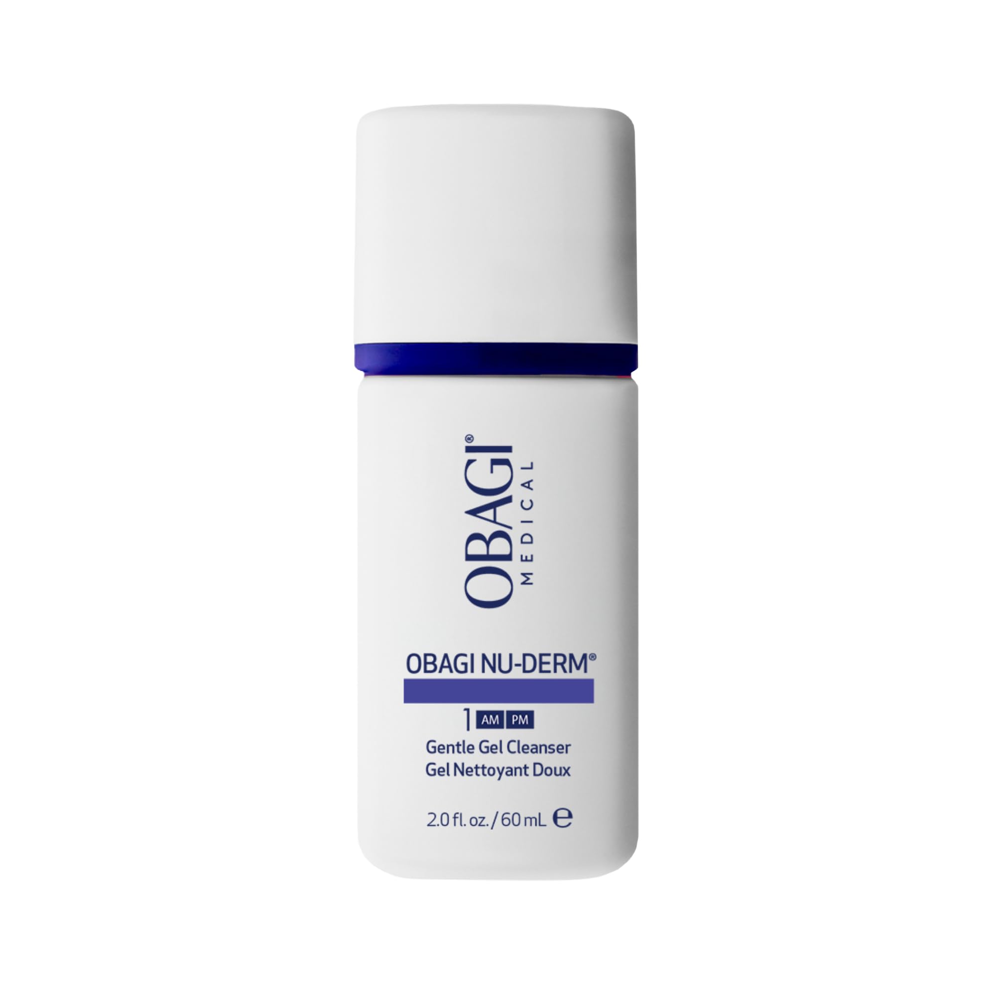Obagi Nu-Derm Gentle Cleanser packaging for travel-friendly use.
