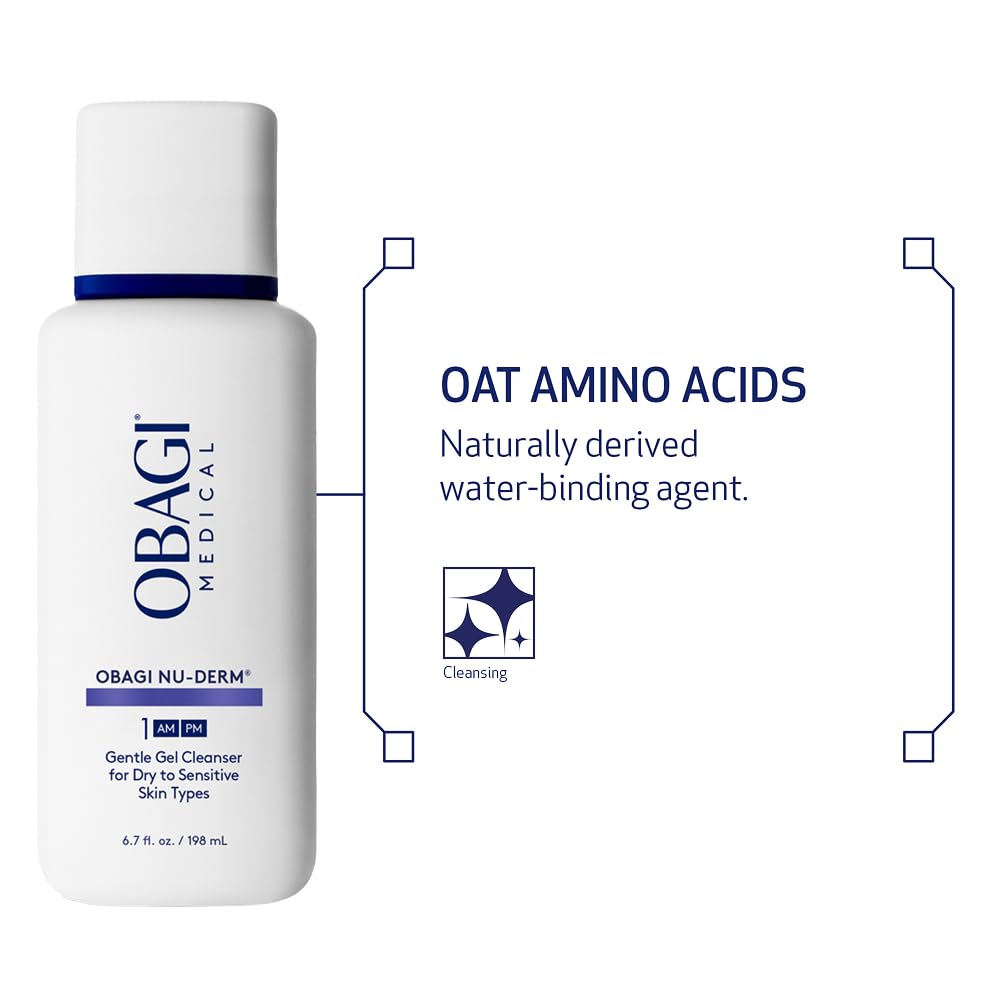 Obagi Nu-Derm Gentle Cleanser smooth, gentle texture on skin.
