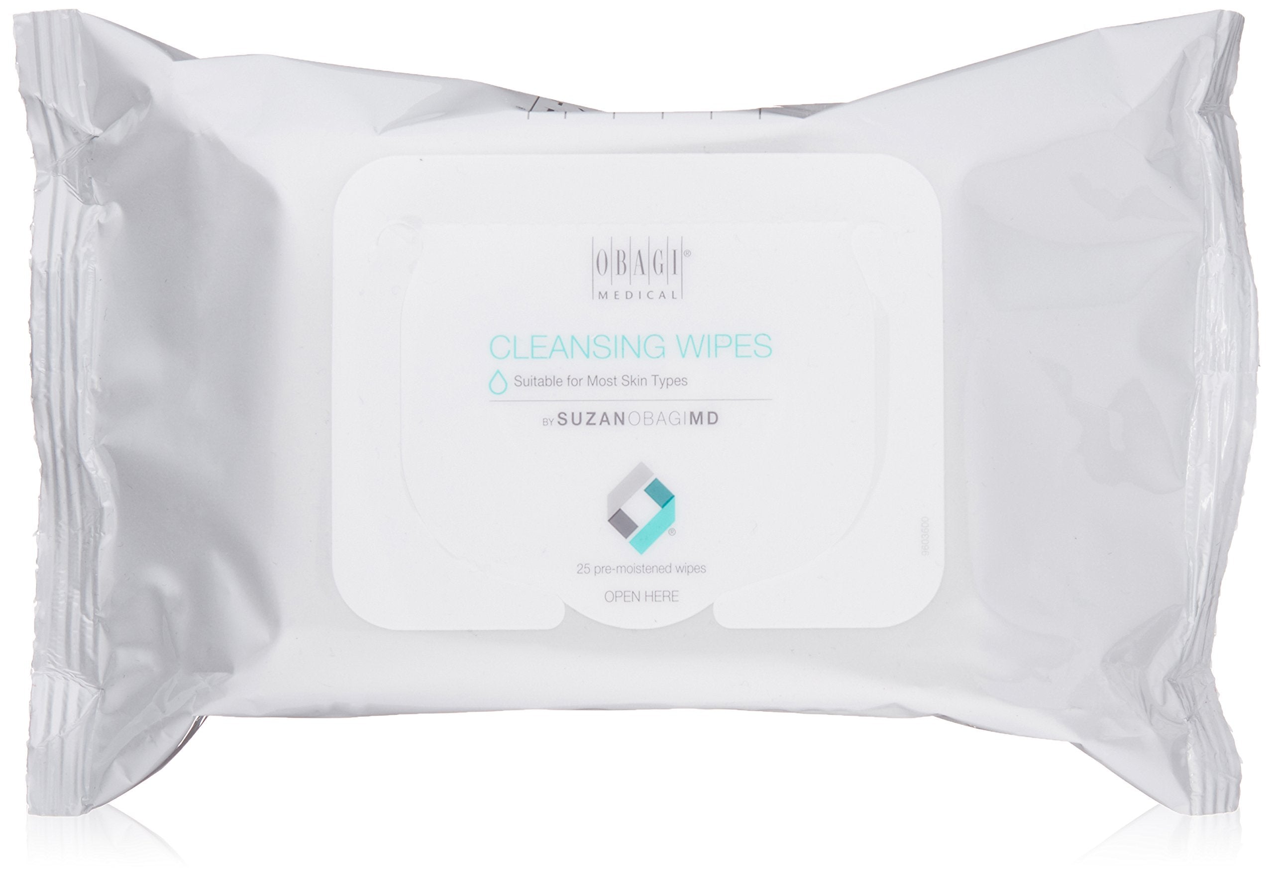 Obagi On the Go Cleansing Wipes 25-count pack for fast makeup and oil removal