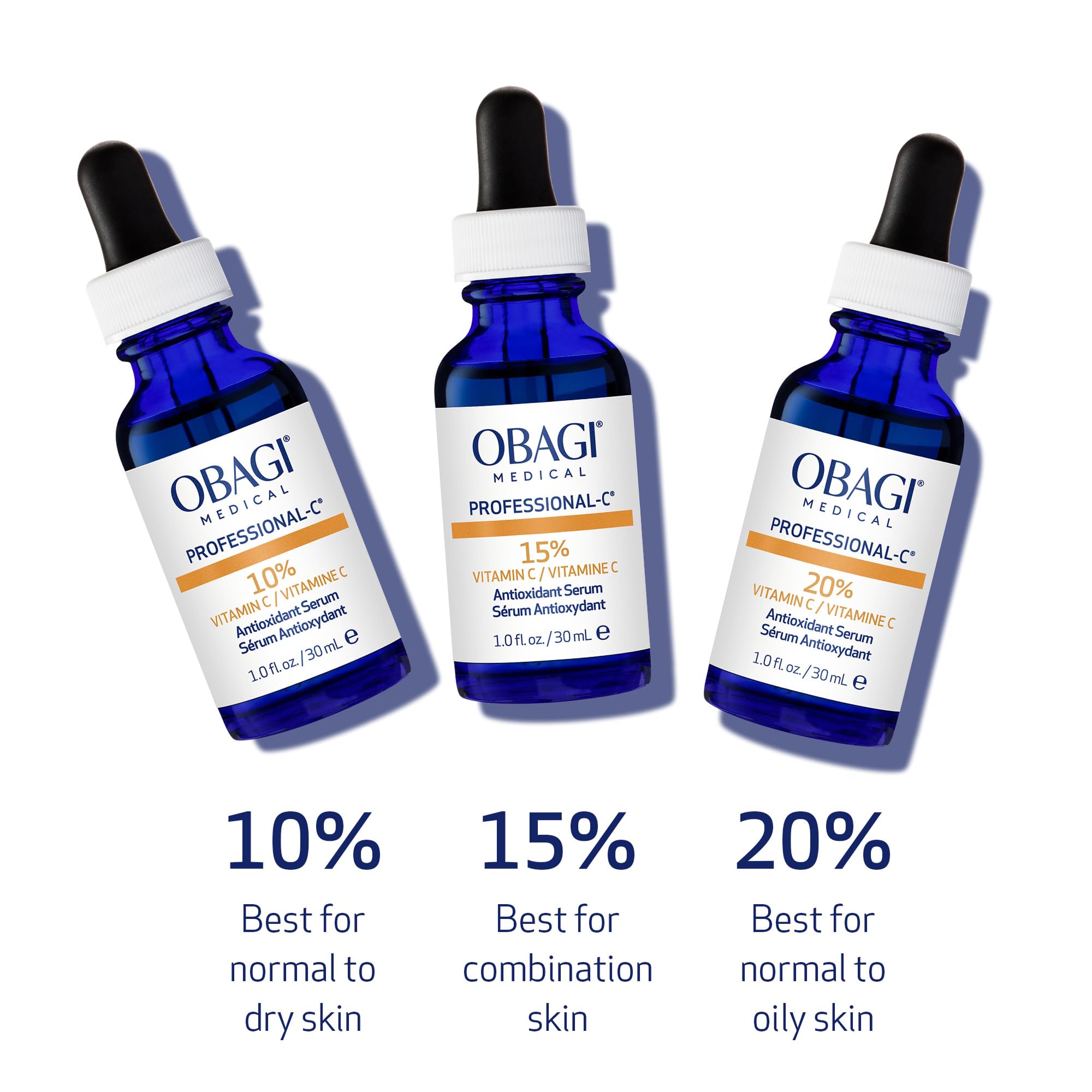Swirl of Obagi Professional-C 15% serum on skin for even coverage