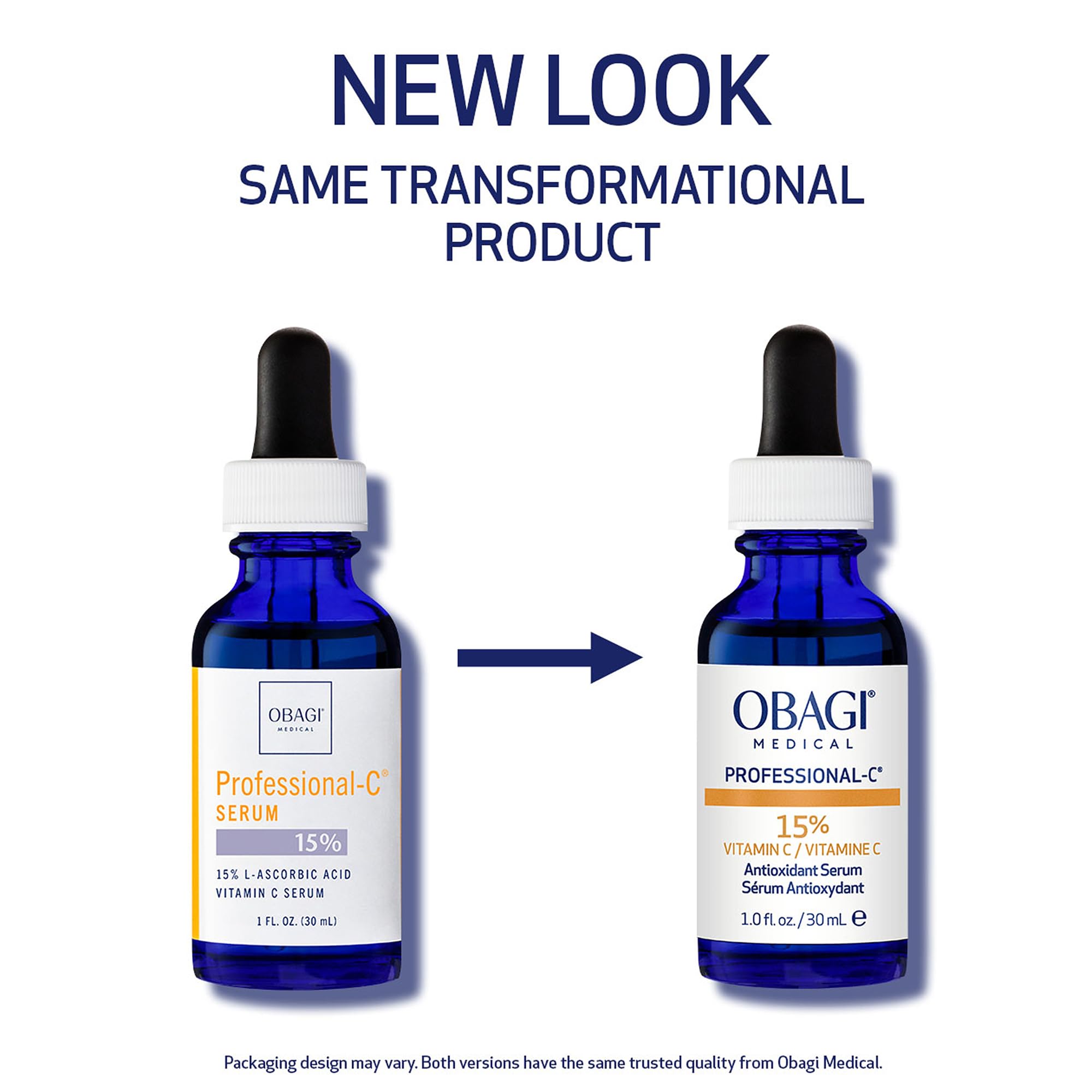 Close-up of cap on Obagi Professional-C 15% serum bottle