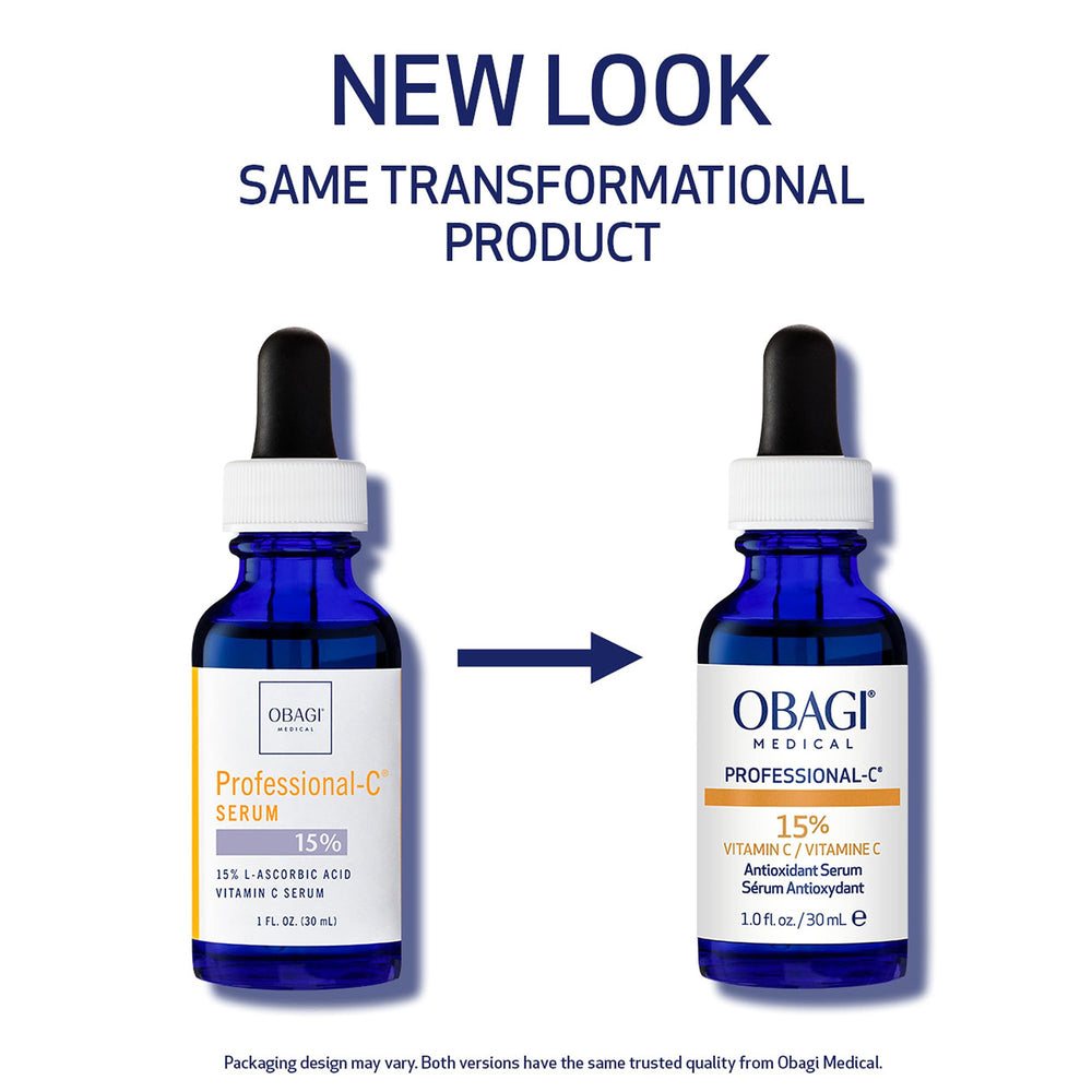 Close-up of cap on Obagi Professional-C 15% serum bottle