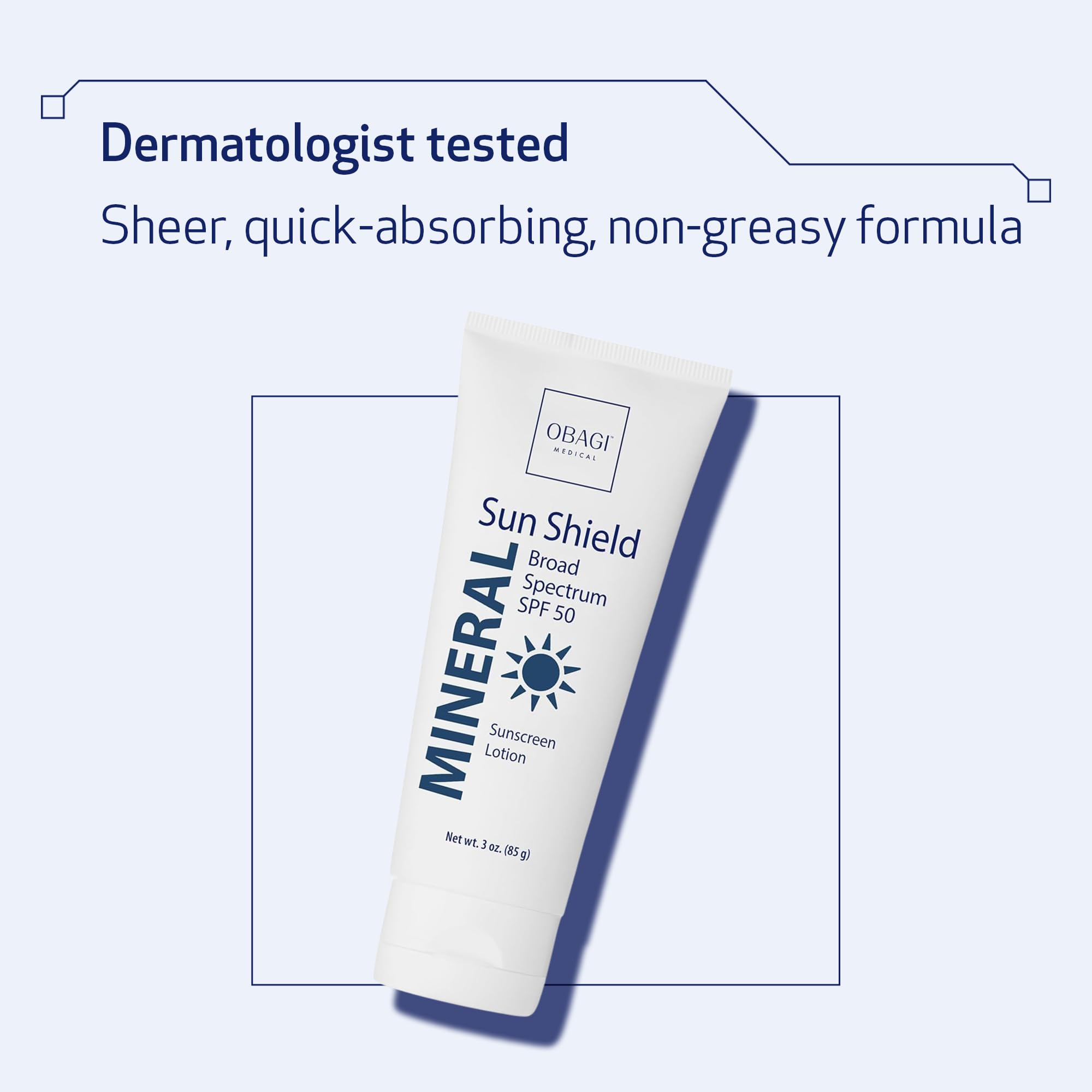 Obagi Sun Shield texture swatch demonstrates quick absorption and sheer appearance.